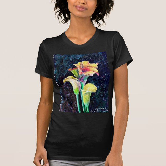 T-shirt Cala Lilies Tee - shirt d'oeuvres d'art originales (Devant)
