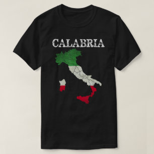 T-shirt Calabre Italia Drapeau Crest Italie Vintage italie