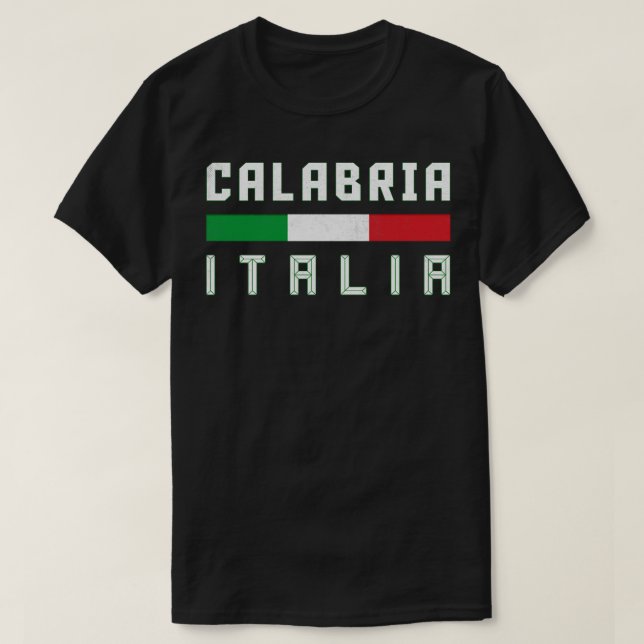 T-shirt Calabre Italia Italie Design de typographie (Design devant)
