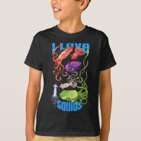 Calamars Amour Pieuvre Céphalopode Océan Été Kawai