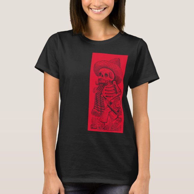 T-shirt Calavera en rouge (Devant)