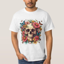 Calavera Floral: Belleza en la Oscuridad