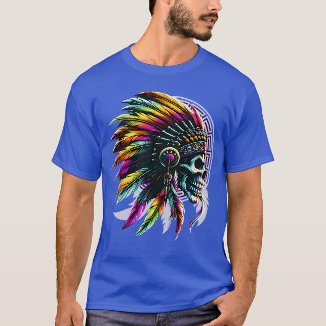 T-shirt Calavera Indio Nativo (Devant)
