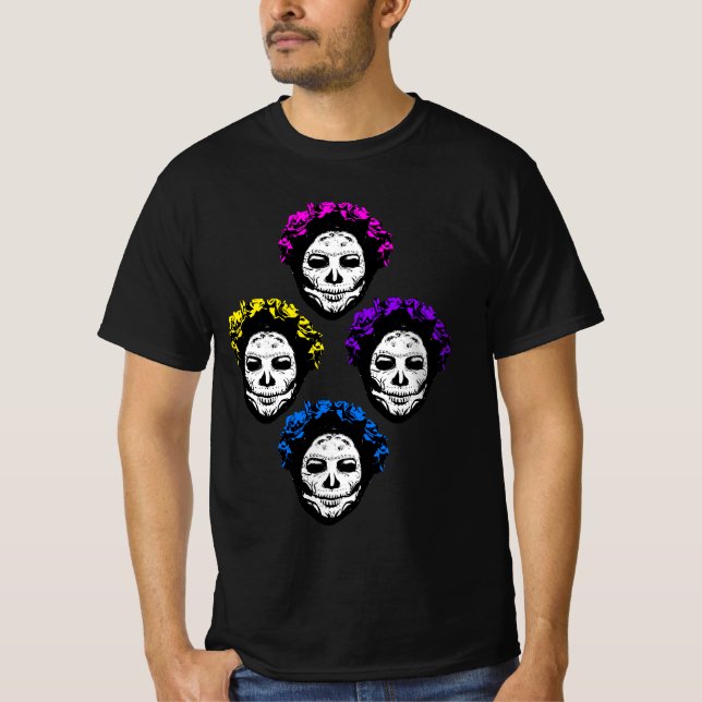 T-shirt Calavera Skuls Pop Art Style (Devant)