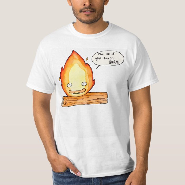 T-shirt Calcifer peut brûler tout votre cacbon (Devant)