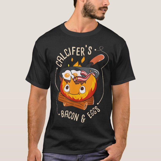 T-shirt Calcifers Bacon And Egg I Cuisine de Camping I (Devant)
