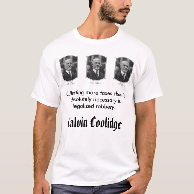 T-shirt calcool, Calvin Coolidge (Devant)