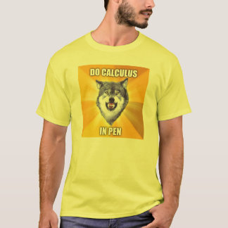 T-shirt Calcul de loup de courage le meilleur dans le
