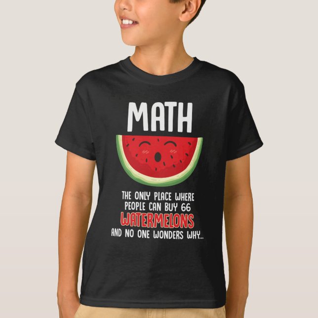 T-shirt Calcul des mathématiques de l'enseignant pastèque  (Devant)
