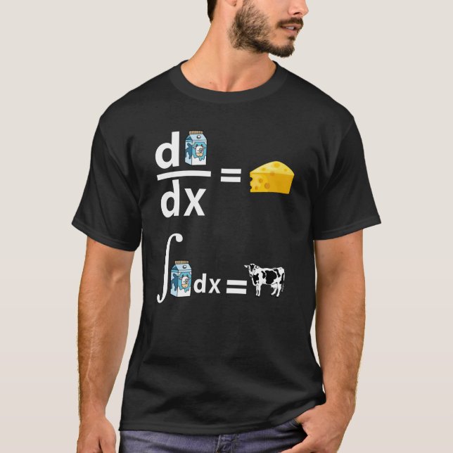 T-shirt Calcul du fromage| Médaille de science amusante (Devant)