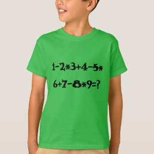 T-shirt Calcul mathématique verte