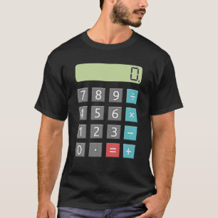 T-shirt Calculatrice amusante Math Facile Lazy Costume d'H