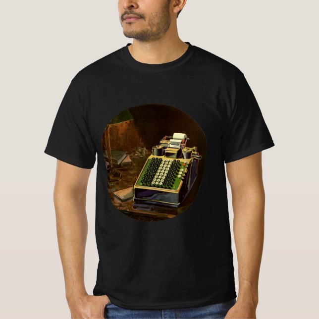 T-shirt Calculatrice comptable Comptometer Entreprise Vint (Devant)