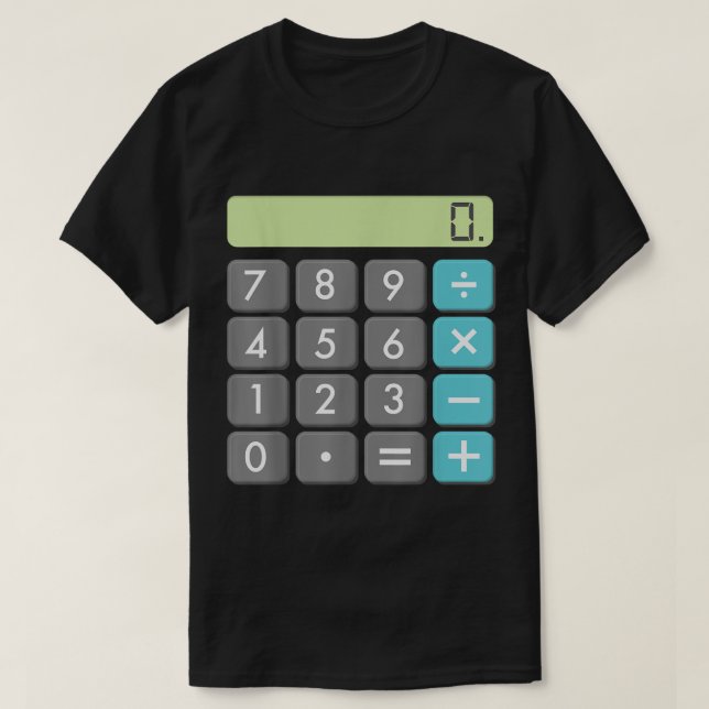T-shirt Calculatrice Costume d'Halloween Chemise Geek Cool (Design devant)