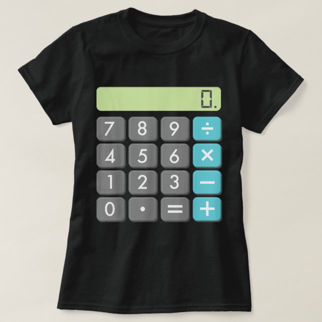 T-shirt Calculatrice Costume d'Halloween Chemise Geek Cool (Design devant)