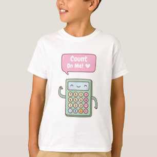 T-shirt Calculatrice Cute Count On Me Doodle