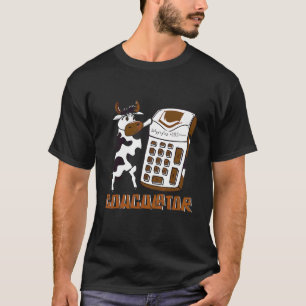 T-shirt Calculatrice de vache mathématique Vache