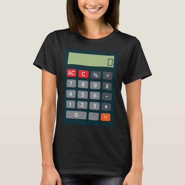 T-shirt Calculatrice mathématique de costume comptable (Devant)