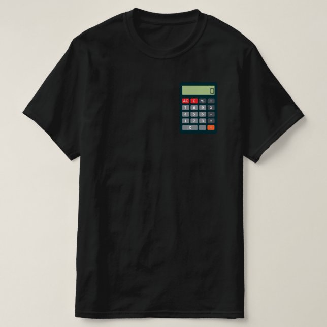 T-shirt Calculatrice mathématique de costume comptable (Design devant)