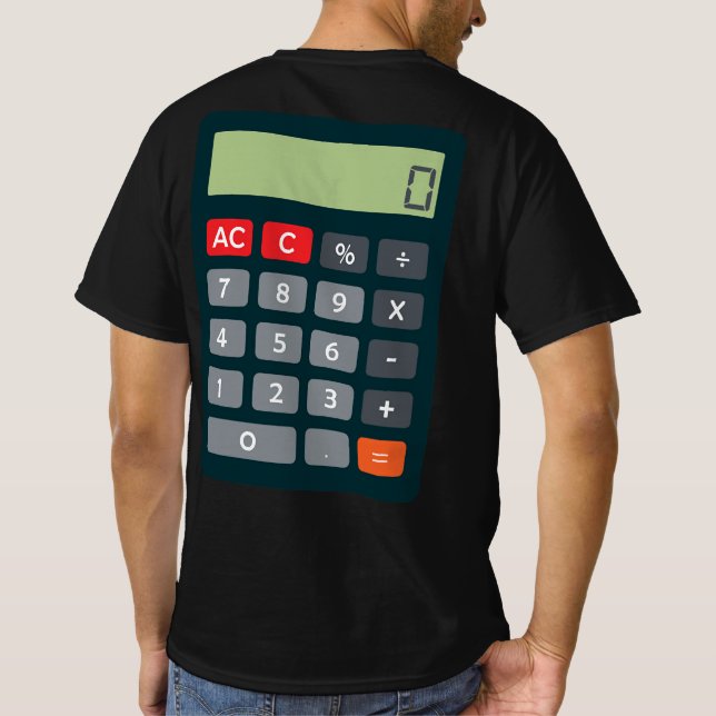 T-shirt Calculatrice mathématique de costume comptable (Dos)