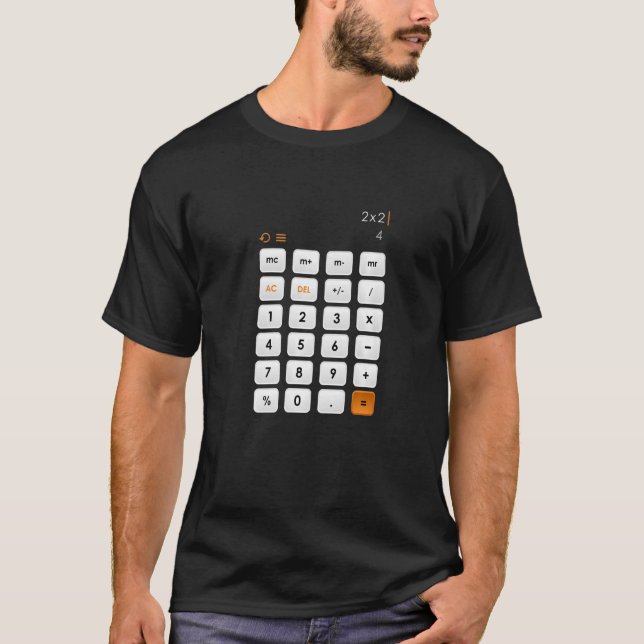 T-shirt Calculatrice mathématique J'aime Classe mathématiq (Devant)