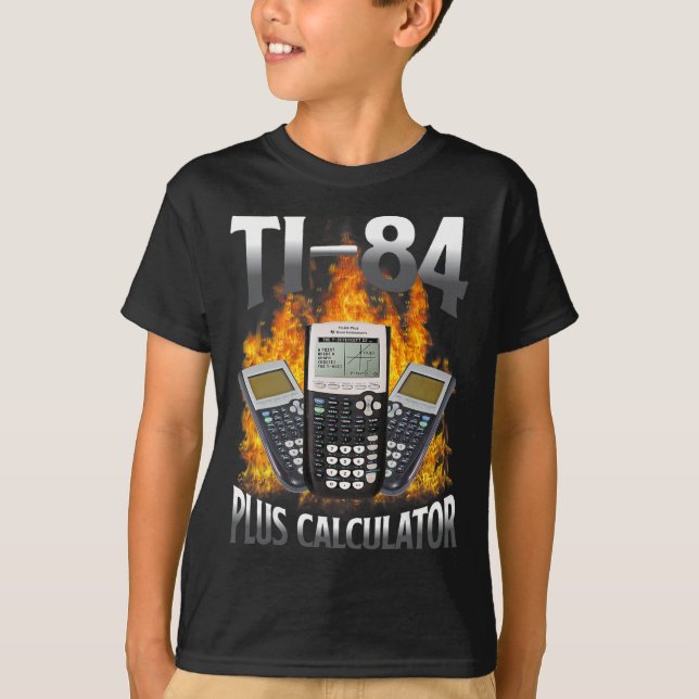 T-shirt Calculatrice Ti-84 Plus Prof de maths drôle  (Devant)