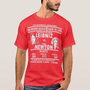 T-shirt Calculs mathématiques mathématiques Newton vs Leib