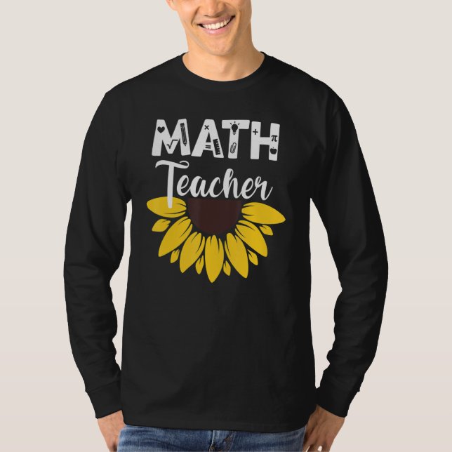T-shirt Calculus Joke Algebra Teacher Math Sunflower Math  (Devant)