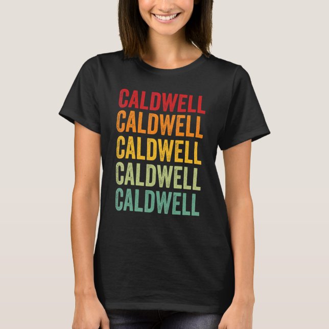 T-shirt Caldwell County Kentucky Rainbow Text Design (Devant)