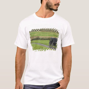 T-shirt Calèche amish dans une allée de ferme, Ohio du Nor