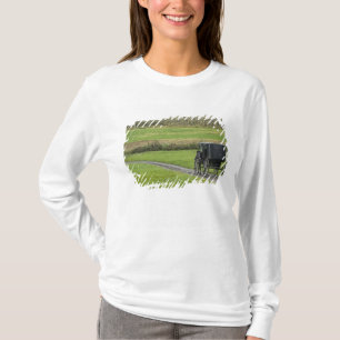 T-shirt Calèche amish sur une allée de ferme, Ohio du Nord
