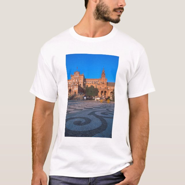 T-shirt Calèche dans la Plaza de Espana à (Devant)