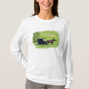 T-shirt Calèche et cheval amish près de Berlin, Ohio.