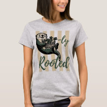 Calembour de jardinage "Otterly Rooted" mignon