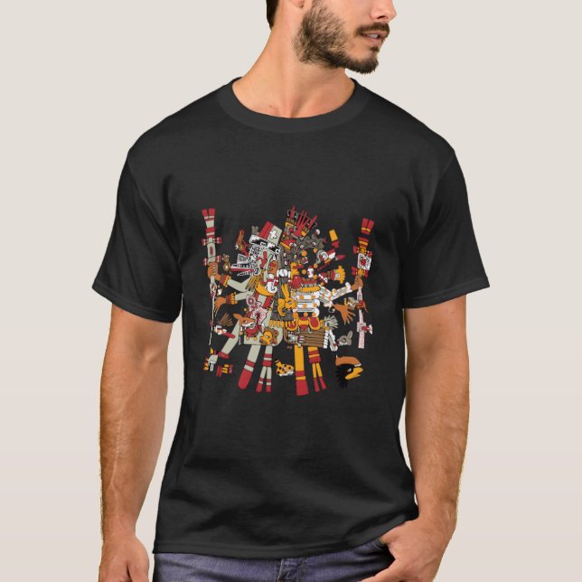 T-shirt Calendrier Aztec - Quetzalcoatl (Devant)