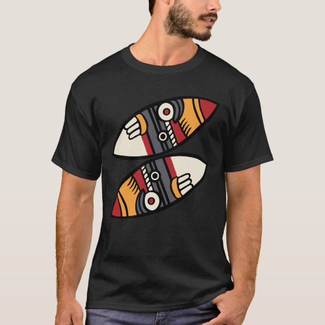 T-shirt Calendrier aztèque Jour 18 - Tecpatl (Devant)