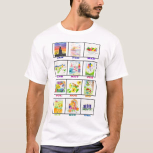 T-shirt Calendrier d'aquarelle