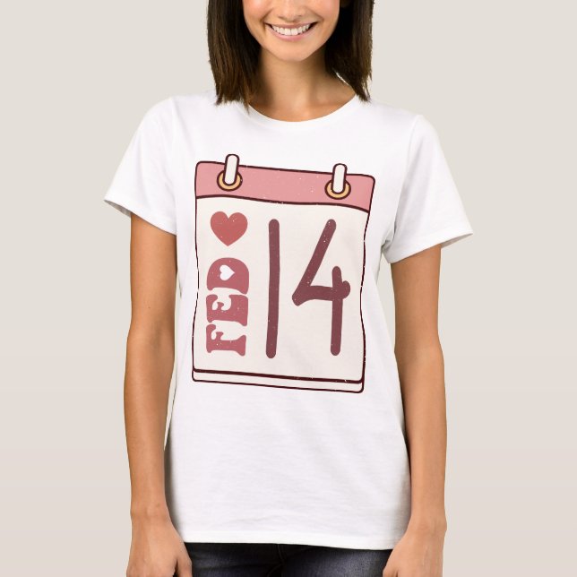 T-shirt Calendrier de la Saint-Valentin (Devant)