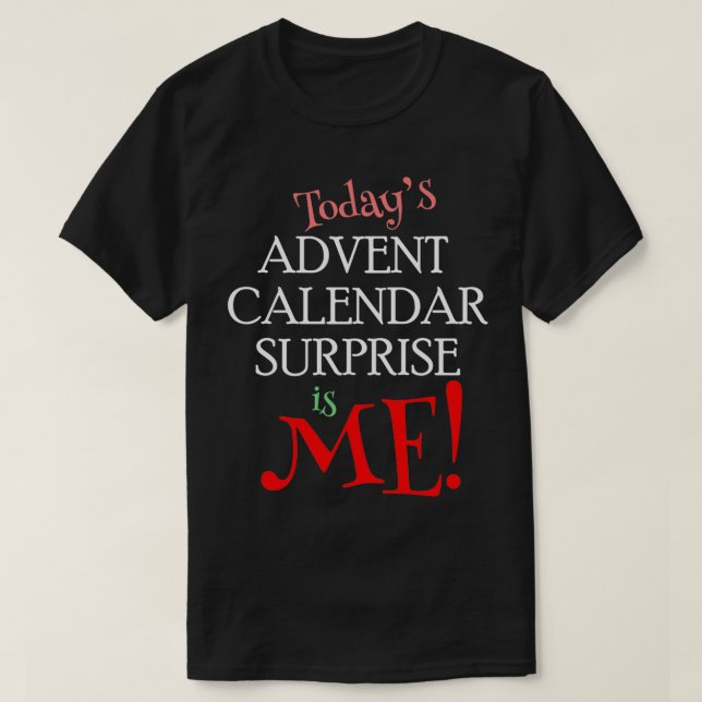 T-shirt Calendrier de l'arrivée Couples de Noël Humour (Design devant)