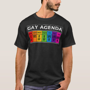 T-shirt Calendrier gay LGBTQ être gay tacos super brunch