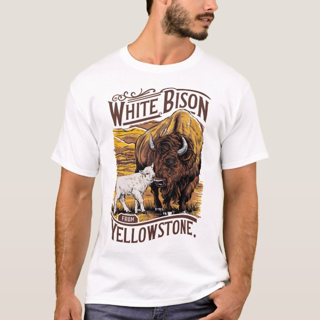 T-SHIRT CALF PROPHECY BÉBÉ BLANC DE YELLOWSTONE (Devant)