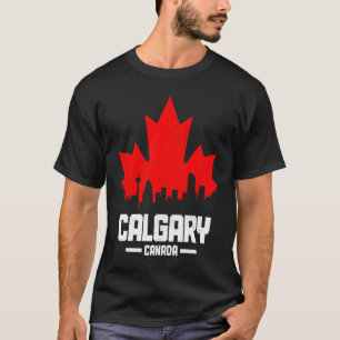 T-shirt Calgary Alberta Canada Feuille d'érable Drapeau ca