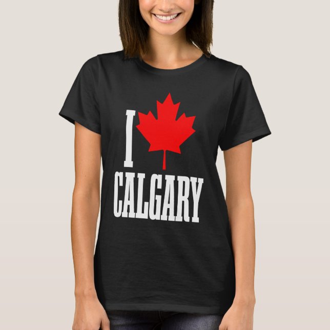 T-shirt Calgary Alberta Canada Maple Leaf Canadian Flag Pr (Devant)
