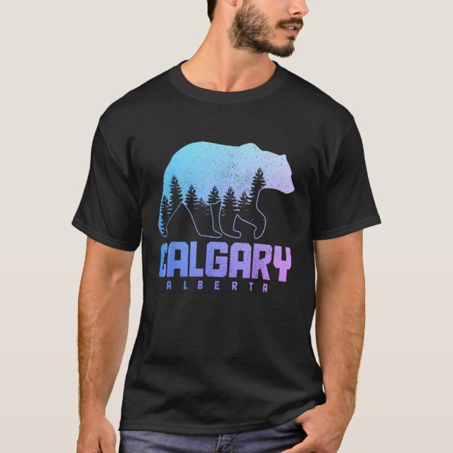 T-shirt Calgary Alberta Canada Ours Grizzly Pride Extérieu (Devant)