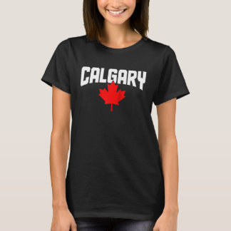 T-shirt Calgary Alberta Maple Leaf Canada Drapeau canadien