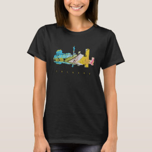 T-shirt Calgary Canada Moderne Toile de Fond de Voyage T-S