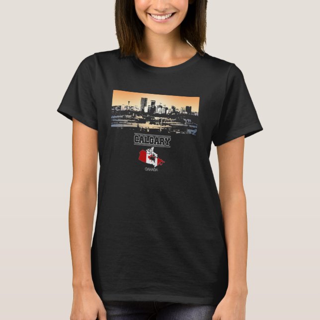 T-shirt calgary canada Skyline Vacances Souvenir ville (Devant)