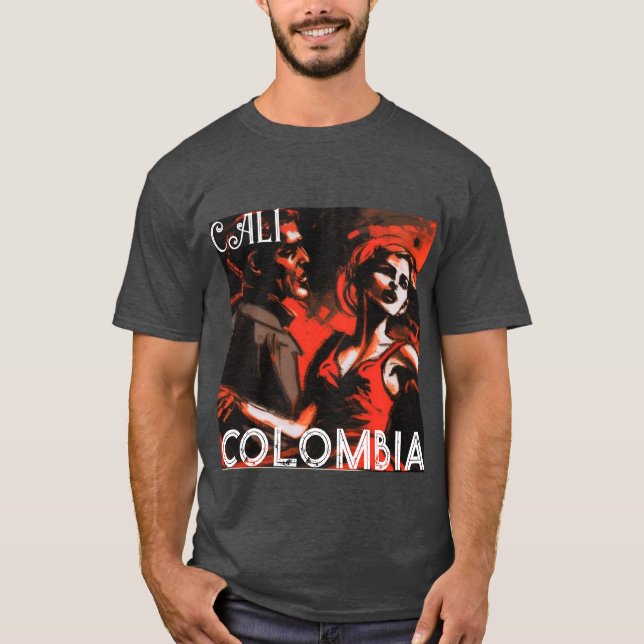 T-shirt Cali Colombia Passionné Par La Salsa Danser (Devant)