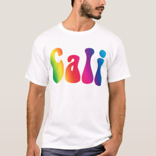 T-shirt Cali teignent en nouant le logo de hippie de la