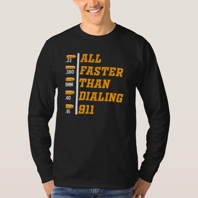 T-shirt Calibre Plus Rapide Que La Compression 911 Proprié (Devant)